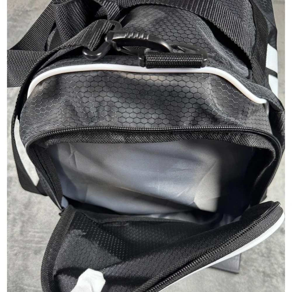 Adidas Defender Medium Duffle Bag‎ Black White One Size 104384-A No Strap
